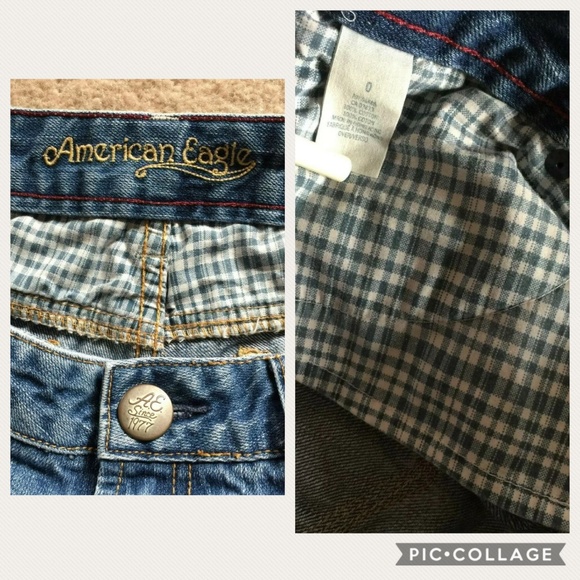 American Eagle 0 Denim Cuffed Fringe Shorts - Picture 8 of 8